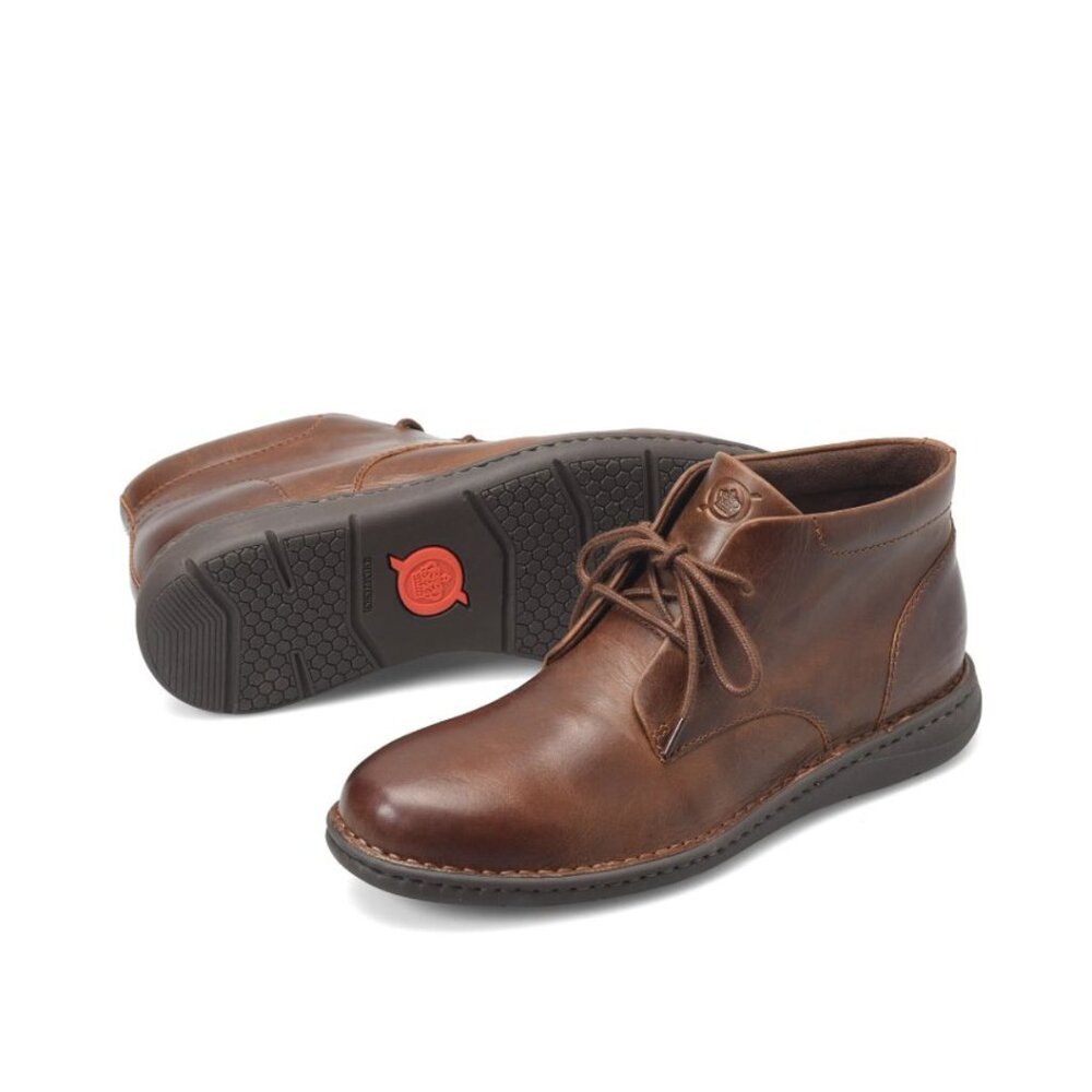 Børn Leather Chukka Boots Brown Handcrafted Comfort Casual – Men’s 13M